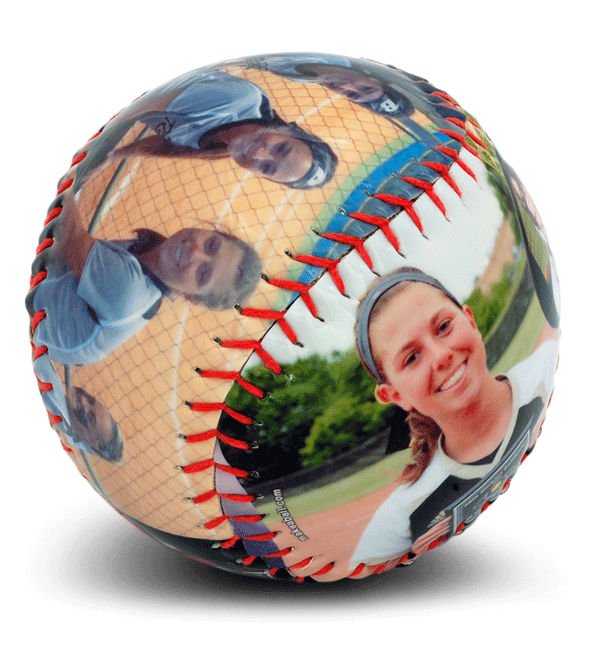 Creative personalized gifts: Custom photo baseball or softball