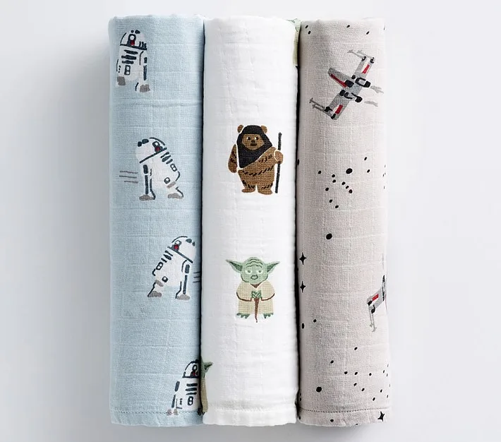 Star Wars sale at PBK: Baby muslin swaddles are so cute!
