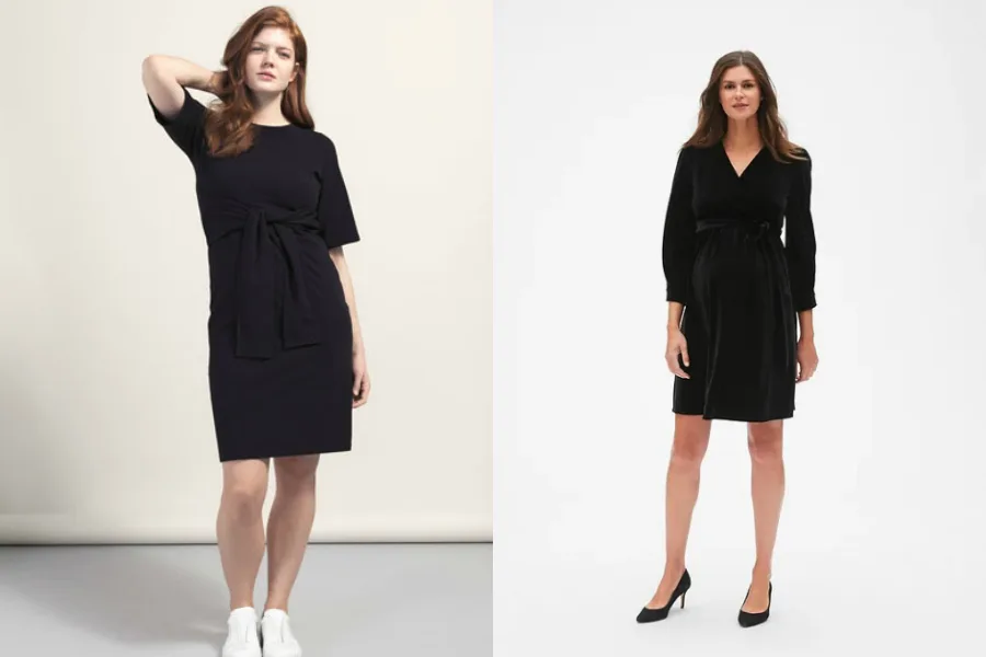3 smoking black maternity dresses you can pull off this fall even if you're not a duchess