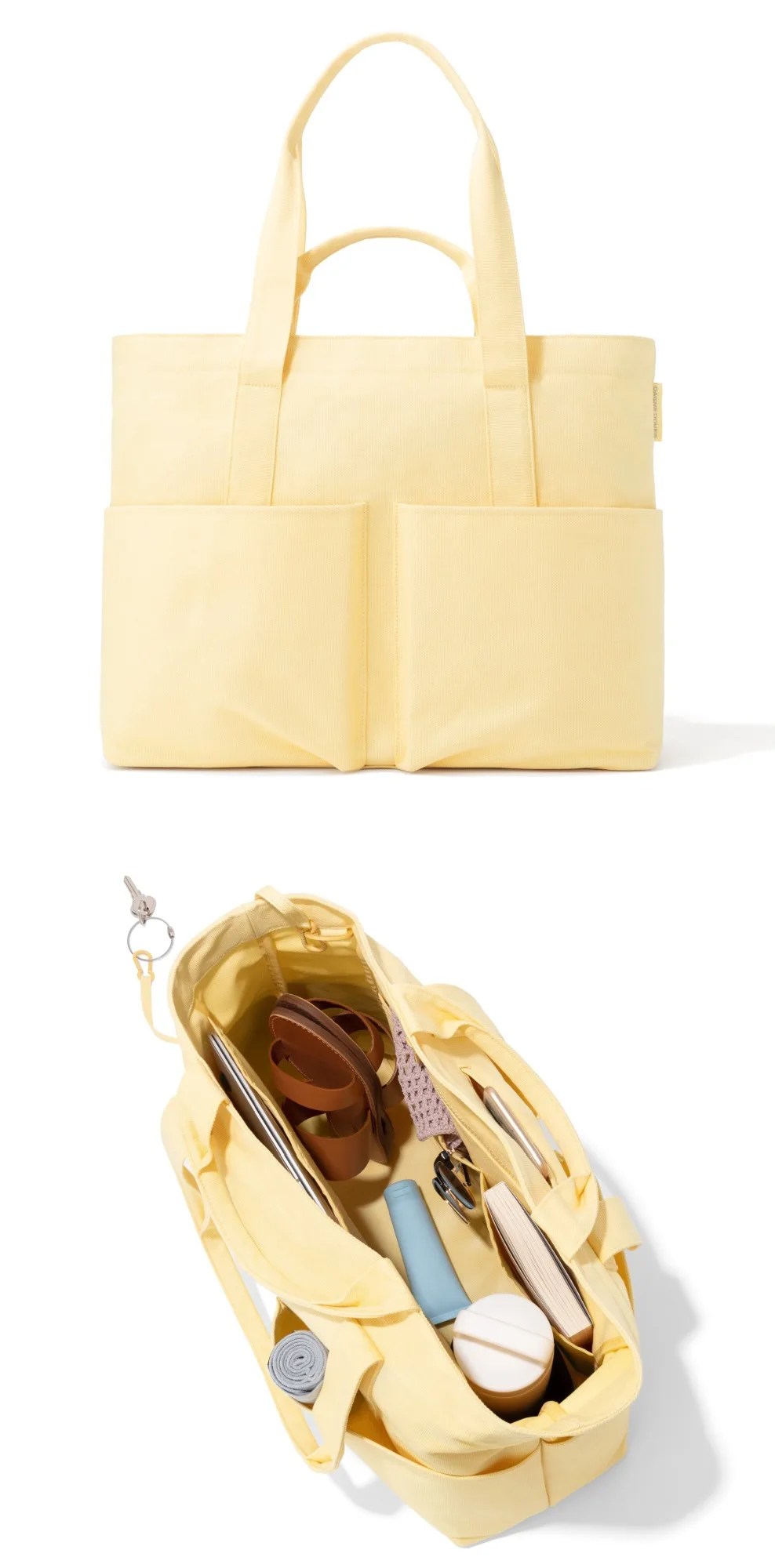 oversized bags for spring and summer: Dagne Dover large cotton tote in pretty pastels