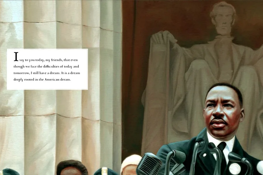 Kadir Nelson's I Have a Dream picture book features the entire text of Dr. King's speech