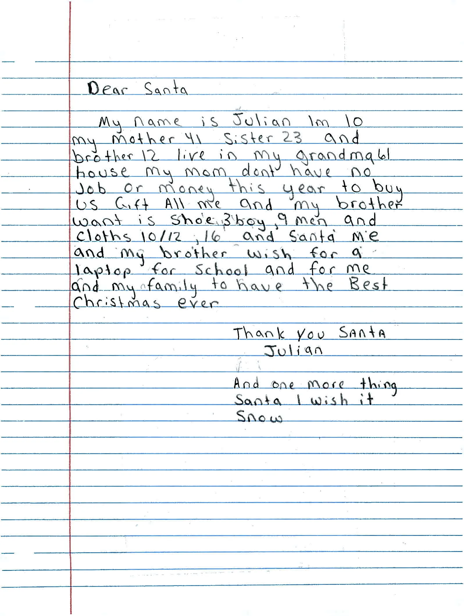 USPS Operation Santa: Adopt a letter