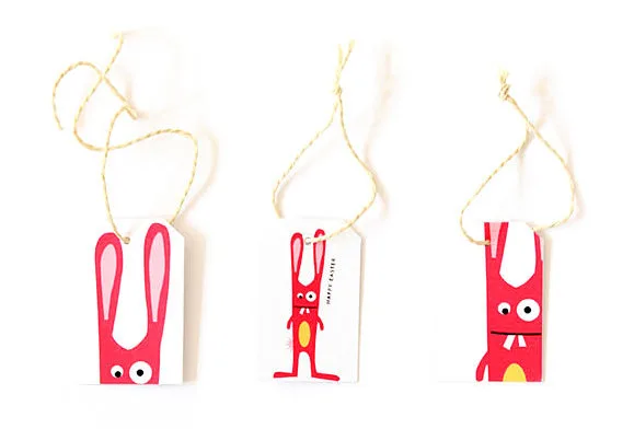Easy Easter crafts for kids: Easter Tags by Funkytime at Handmade Charlotte
