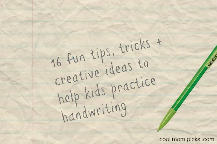 Handwriting practice for kids: 16 tips, tricks, activities and creative ideas