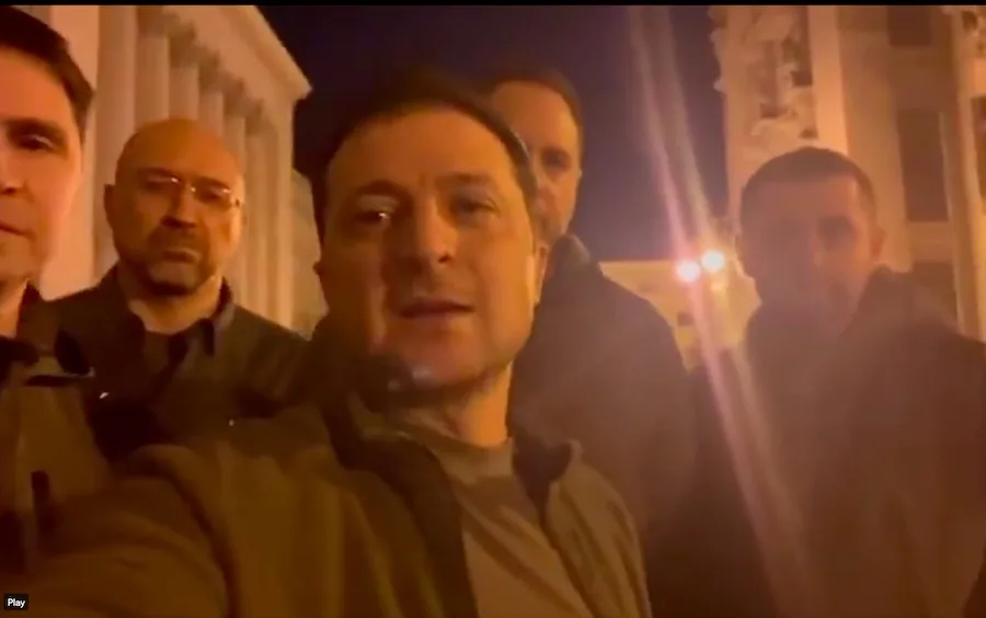 President Zelensky addresses his people from the streets of Ukraine
