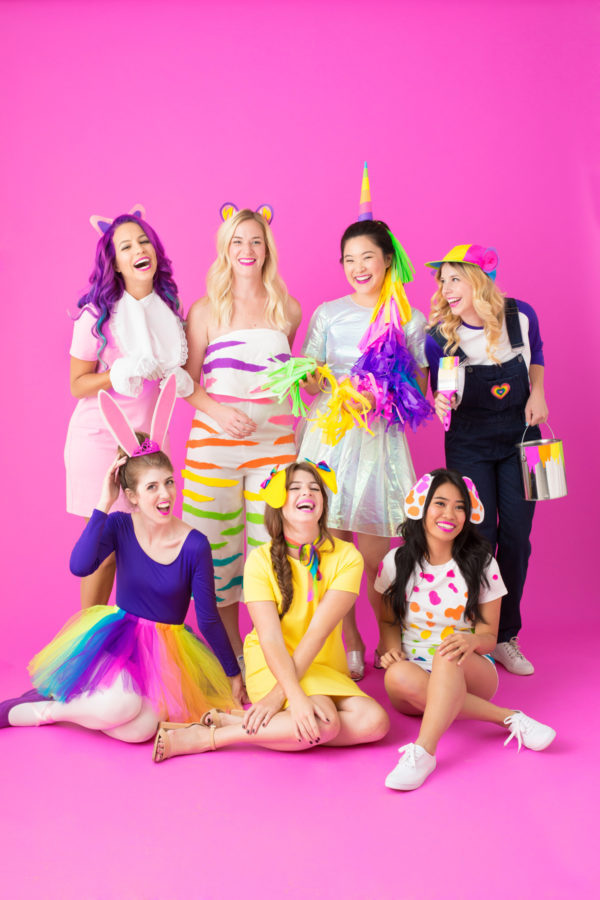 Last-minute Halloween costumes for moms: Lisa Frank costumes at Studio DIY