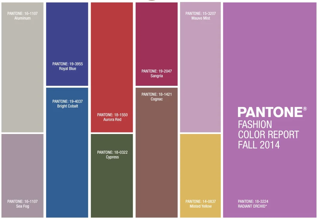 Pantone fall 2014 colors