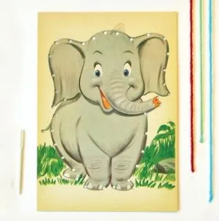 Sew up some quiet time with vintage lacing cards