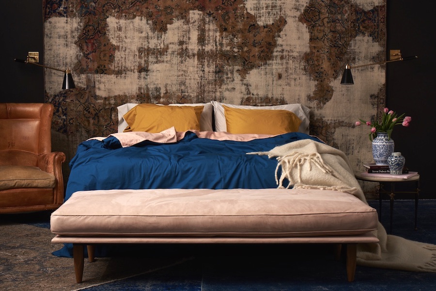 Gorgeous custom-dyed bedding from Flaneur, for the exact right color in your bedroom.