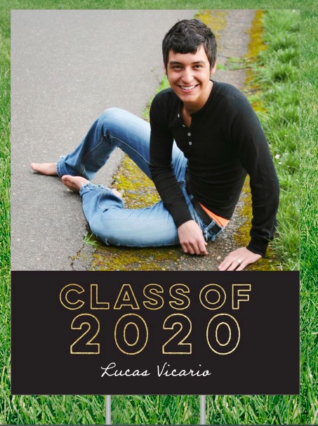 Gaduation ideas during Covid-19: Celebrate your 2020 graduate with lawn signs for all to see like these personalized ones from Pear Tree