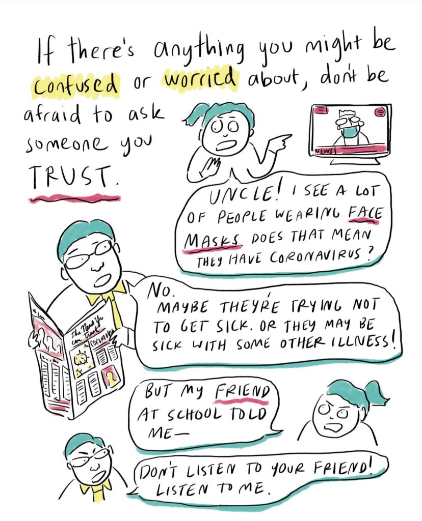 NPR printable zine about Coronavirus for kids, illustrated by Malaka Gharib