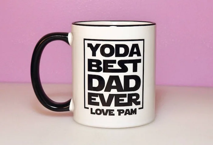 Personalized gifts for Father's Day: Custom Yoda Mug by Jim and Pam Creations