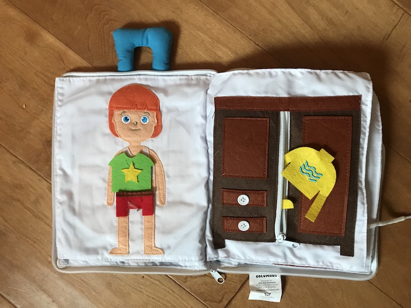 Toys for kids with special needs: Learn object function with My Big Day book