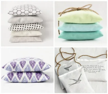Organic sachets bring the scent of spring...well, anywhere.