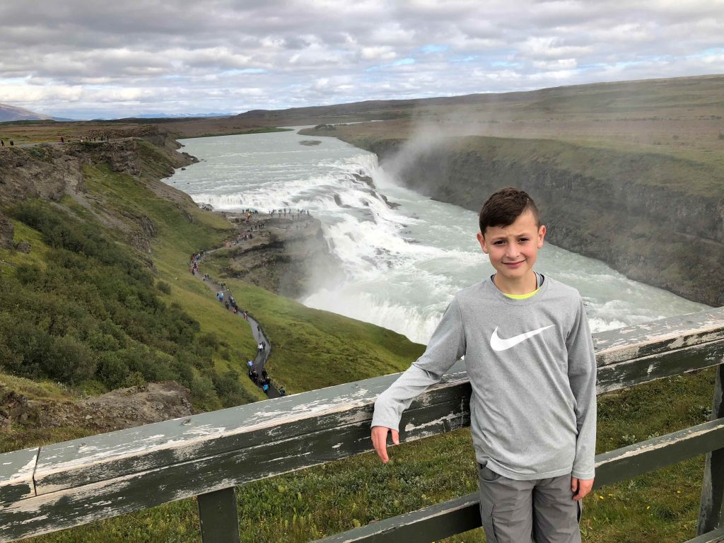 Golden Circle Tour with kids: Gullfoss waterfalls