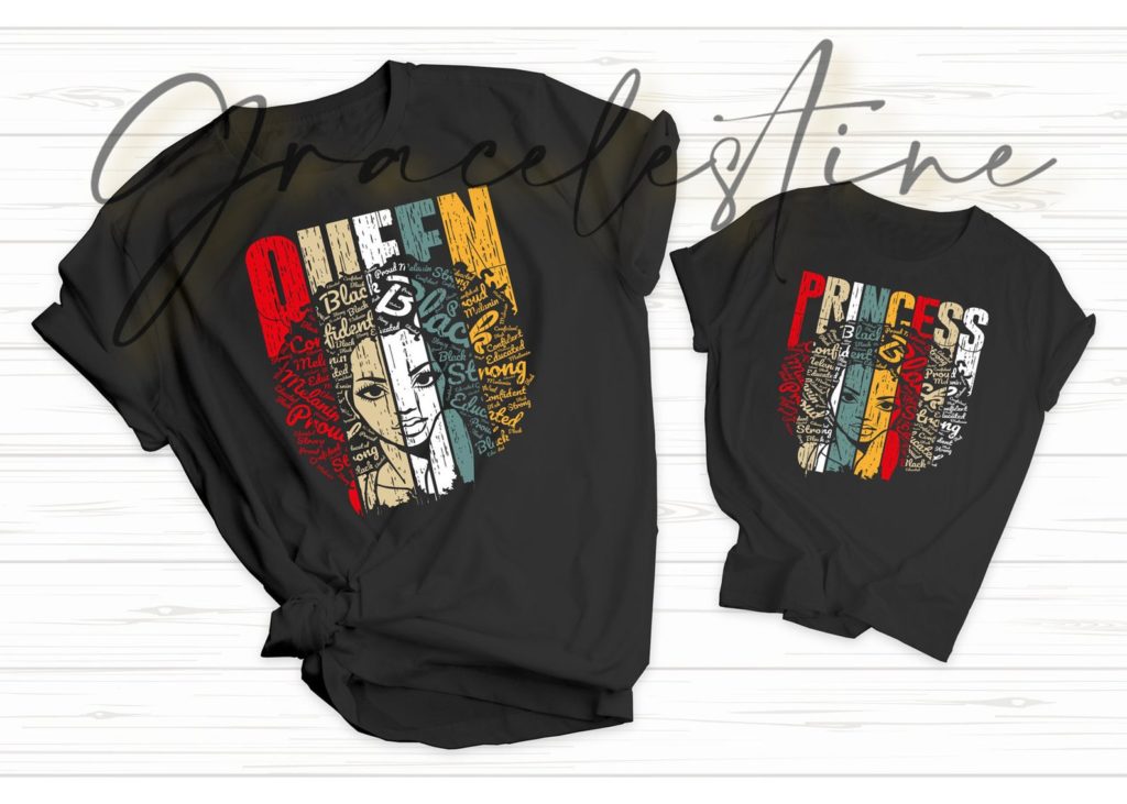 Special Mother's Day gifts from the kids: Black Queen/Princess mommy and me set from Gracelestine Craftery| Mother's Day Gift Guide