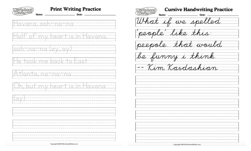 Handwriting help for kids: Handwriting worksheet generator