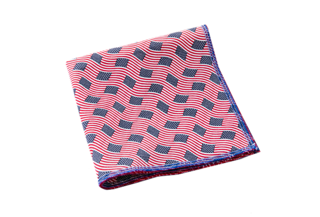 Land of the Brave handmade pocket square by Mo's Bos | Fantastic Father's Day gifts under $20