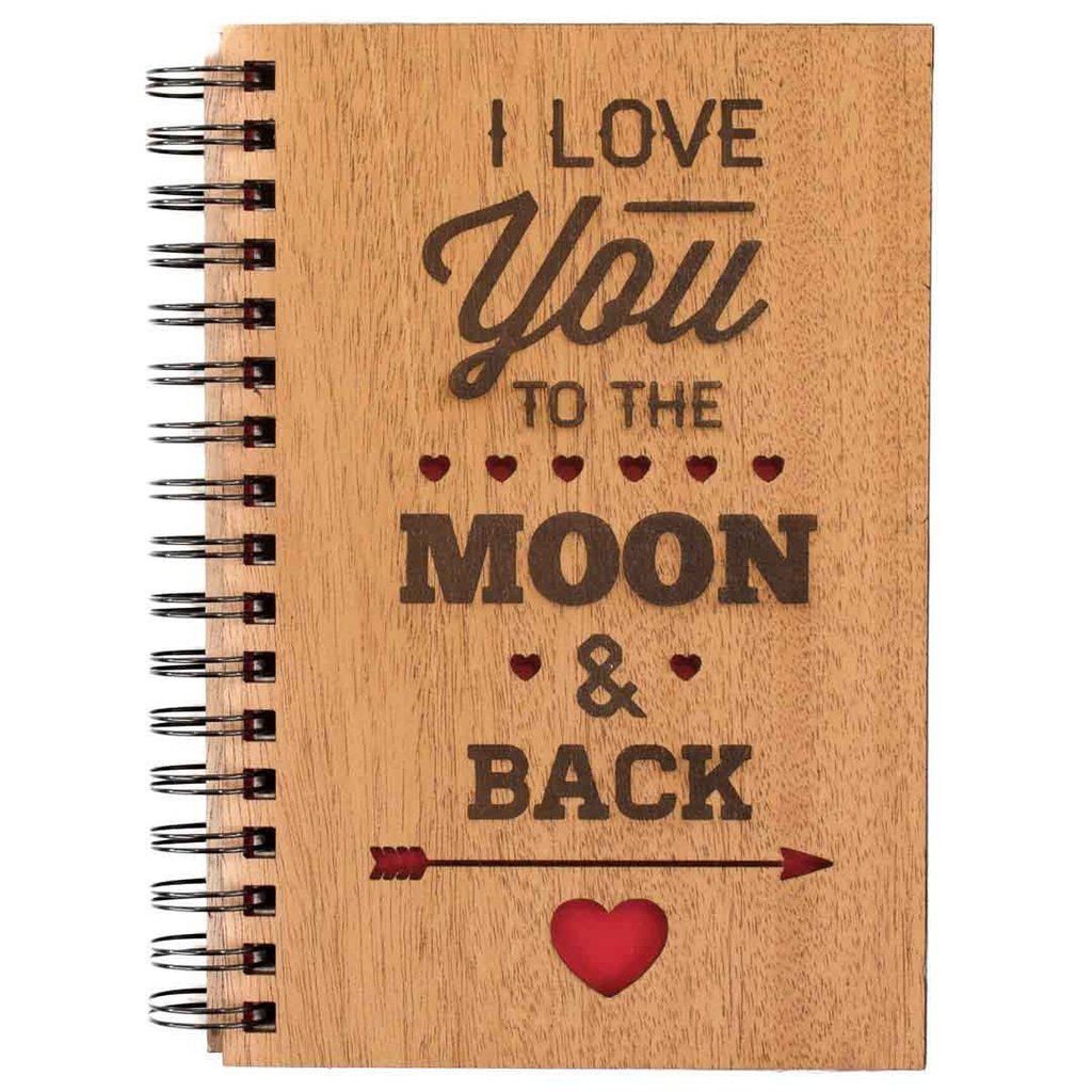 Cool Mother's Day gifts for grandma: Love you to the Moon and Back USA-made wooden journal from Woodchuck