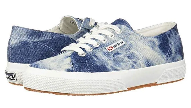 Tie-Dye Sneakers: Blue & White Supergas