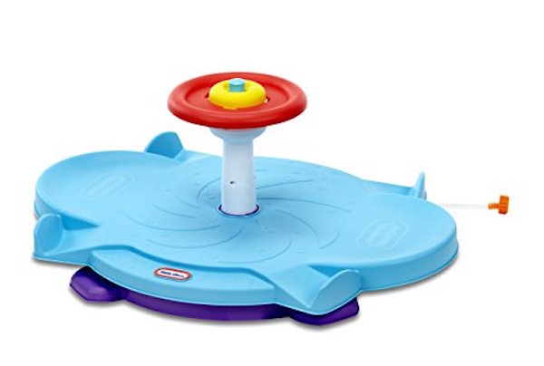 Fun summer toys for kids: Fun Zone Dual Twister Splash Pool by Little Tikes can hold up to two kids, and you can add a hose to make it splash! | sponsor