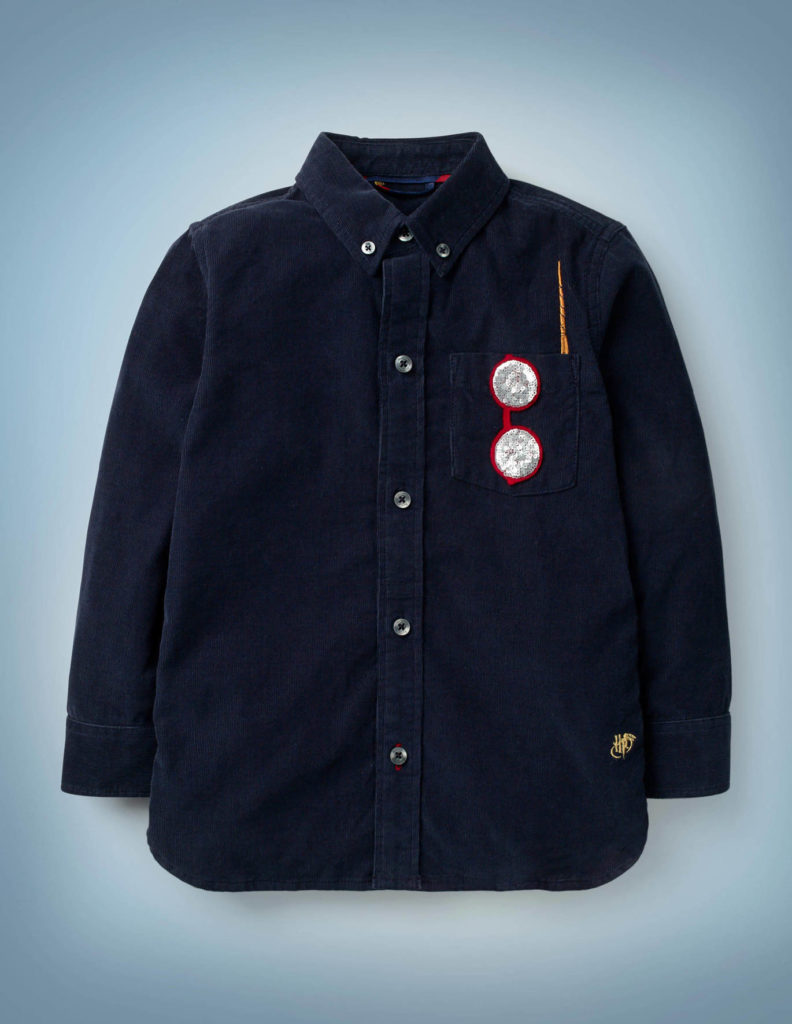 Harry Potter x Boden collection: Cord shirt with sequin glass and wand