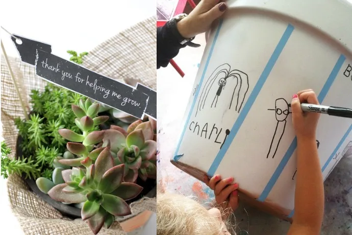 Teacher Appreciation plant gift ideas from Alice & Lois and Meri Cherry