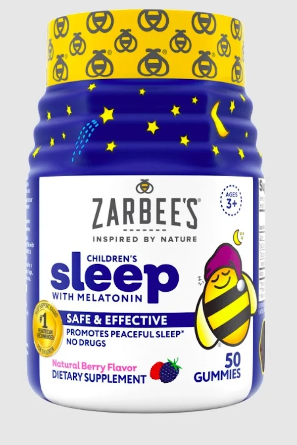 Select a sleep aid specifically made for kids like Zarbees melatonin gummies