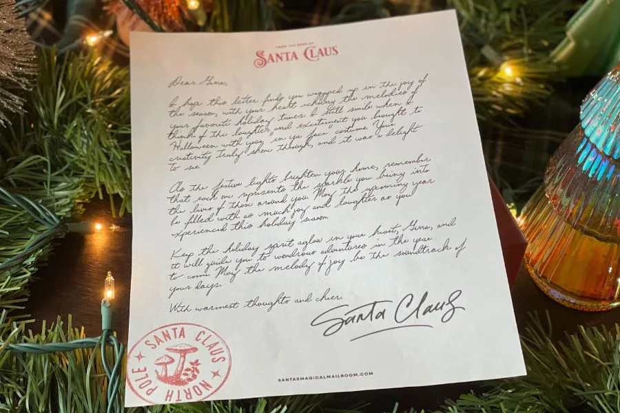 Love this personalized letter from Santa using AI