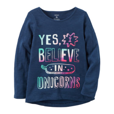 Yes I Believe in Unicorns girls tee on sale | cool mom picks back to school shopping guide 2017