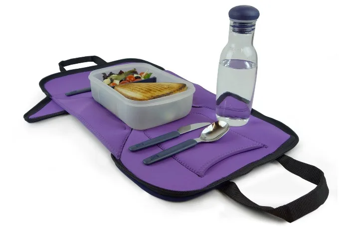 This awesome lunch bag unzips into a lie-flat placemat. Perfect for germaphobes!