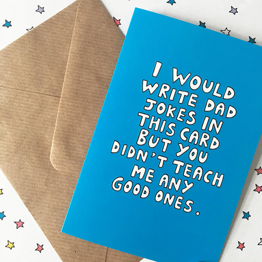 Funny Father’s Day Cards: Dad Jokes Card from Lady Kerry Design