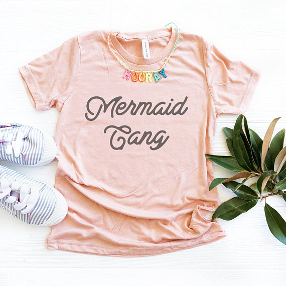 Mermaid Gang t-shirt : Cool mermaid gifts for kids | Oh Hello Sparkle on Etsy