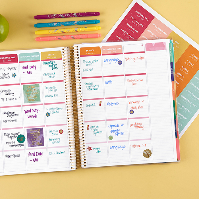 Best planners for moms: Erin Condren is the best academic/teacher planner