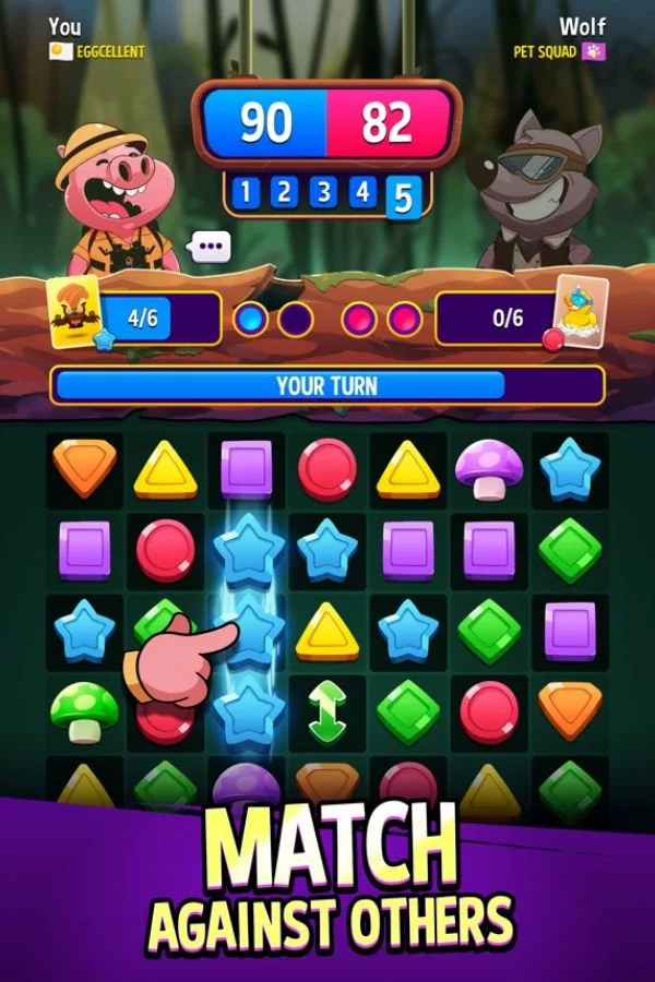 Challenge your friends with Match Masters