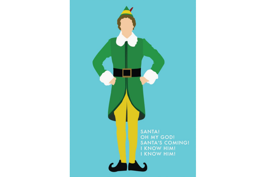 Movie-inspired holiday cards ELF