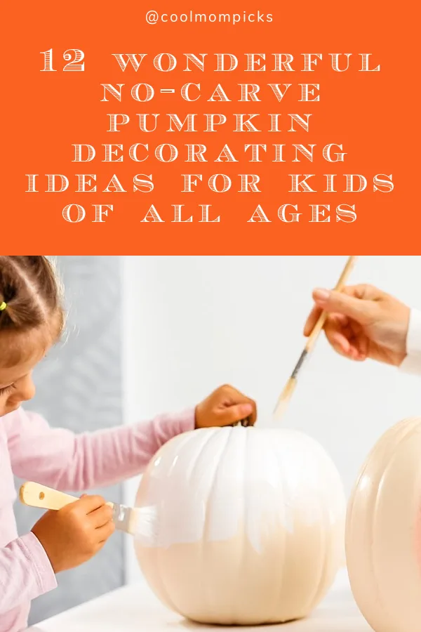 No-carve Halloween pumpkins: Mid-century geometric painted pumpkins