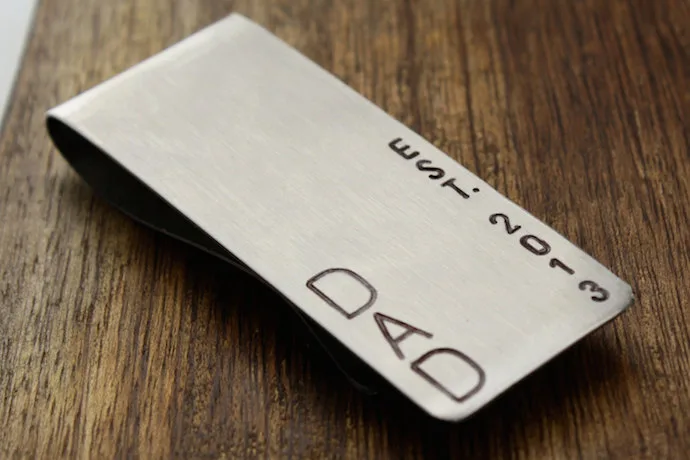 Personalized Dad money clip: Great last minute Father's Day gift