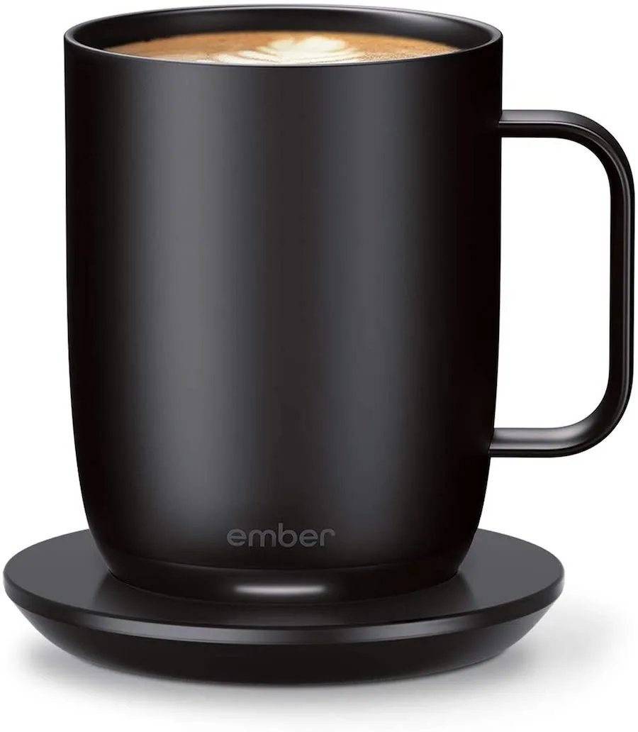 Great home office Mother's Day gifts: an Ember temperature-controlled coffee mug