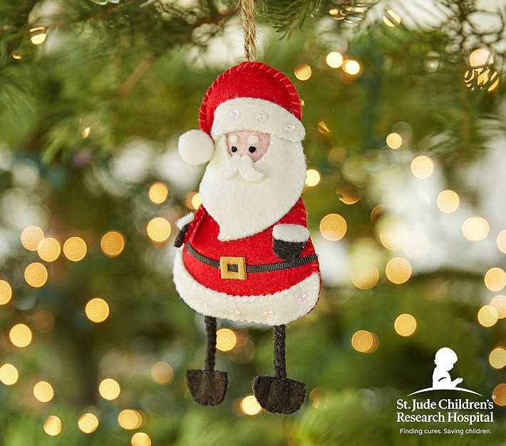 Meaningful gifts for kids: Santa Ornament supporting St. Jude's Children's Hospital
