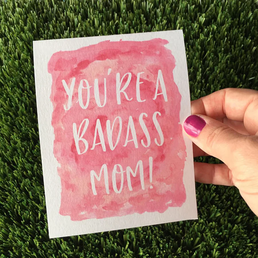 Funny Mother's Day Cards: Badass Mom Card