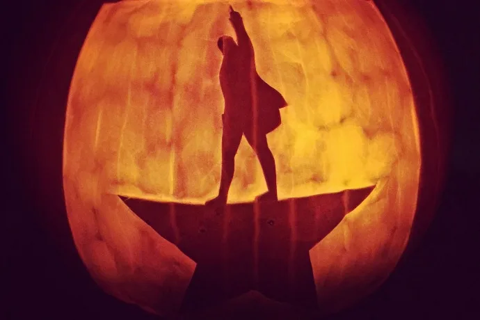 Hamilton #HamiLantern Halloween pumpkin template by Olivia Rose Lee via Hamilton Facebook page