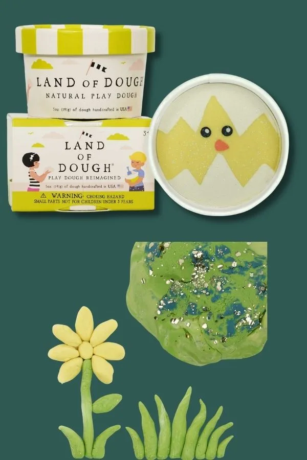 Land of Dough's hatching chick play dough makes a creative addition to the Easter basket