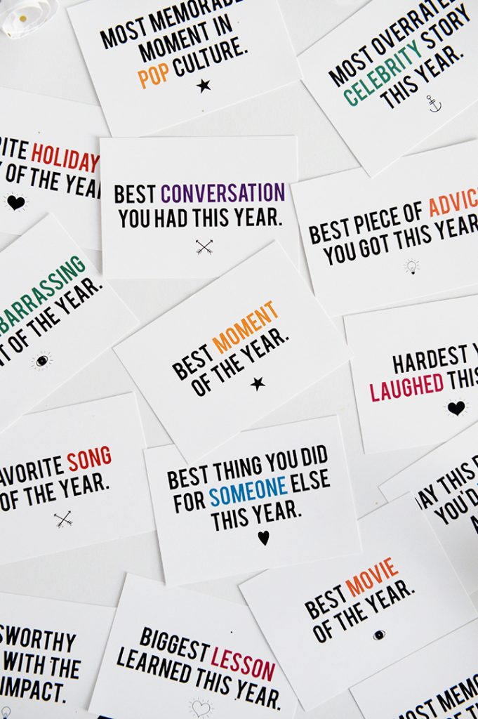 Free printable year in review New Year's game from Alice and Lois: great for New Year's Eve with kids!