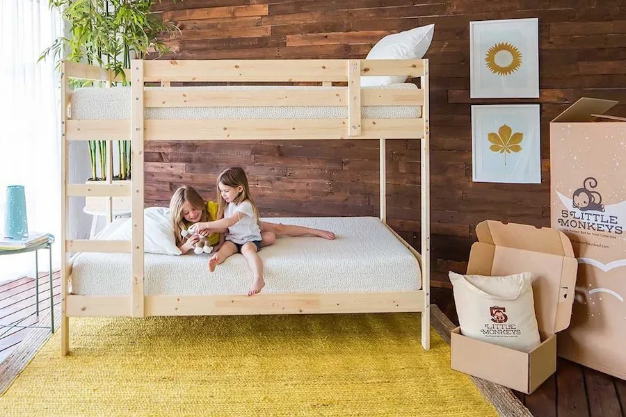 5 Little Monkeys organic kids' mattress-in-a-box set