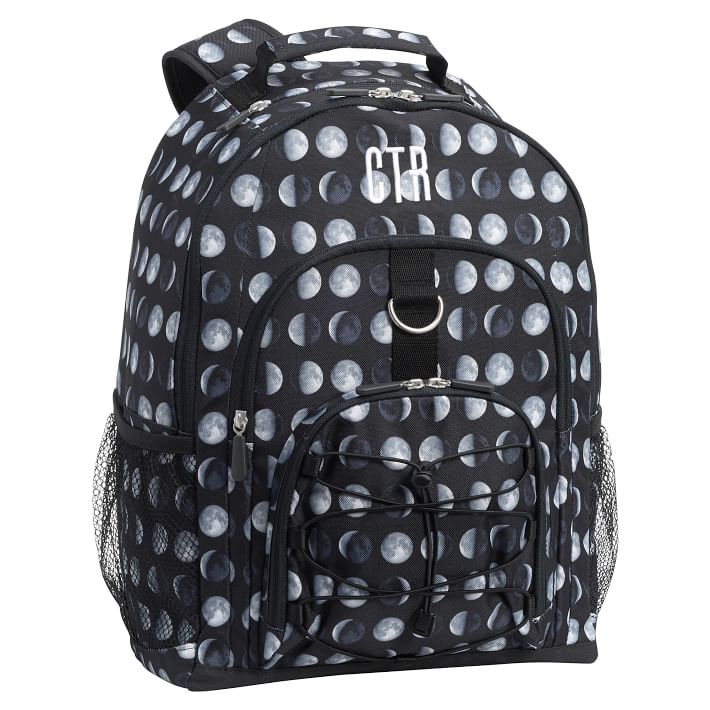 Cool backpacks for tweens and teens: Moon phases backpack at Pottery Barn Kids with optional personalization