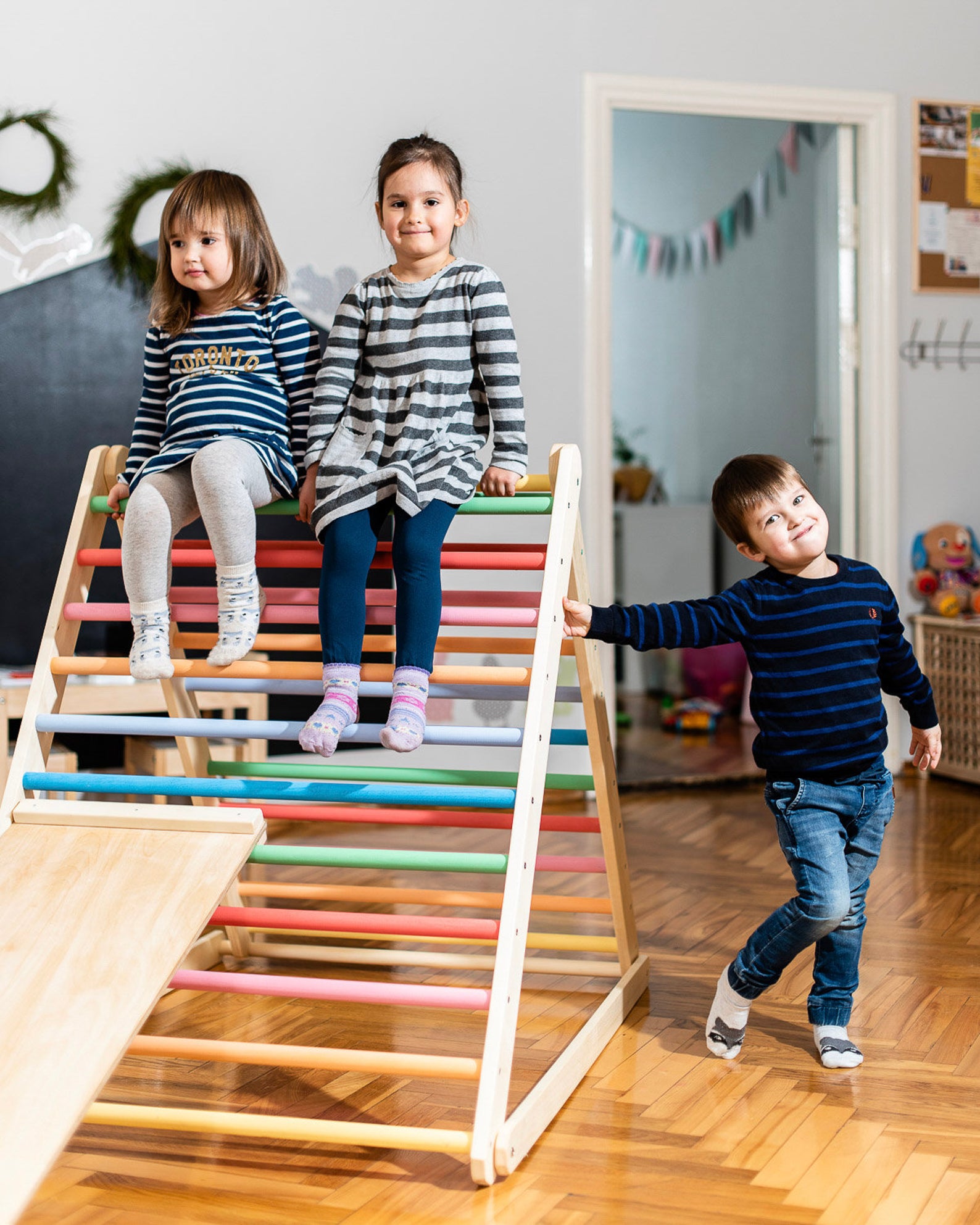 Everything you need to stock up on for winter: Pikler triangle from Etsy seller Home for Dreams