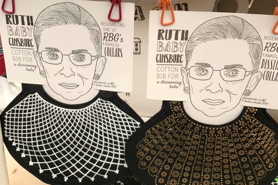 Ruth Bader Ginsburg baby bibs: Best feminist baby shower gift ever!