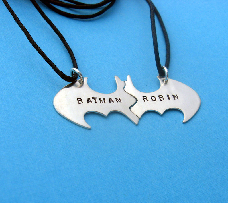 Cool best friend necklaces: Batman and Robin split Necklaces by Vision Quest