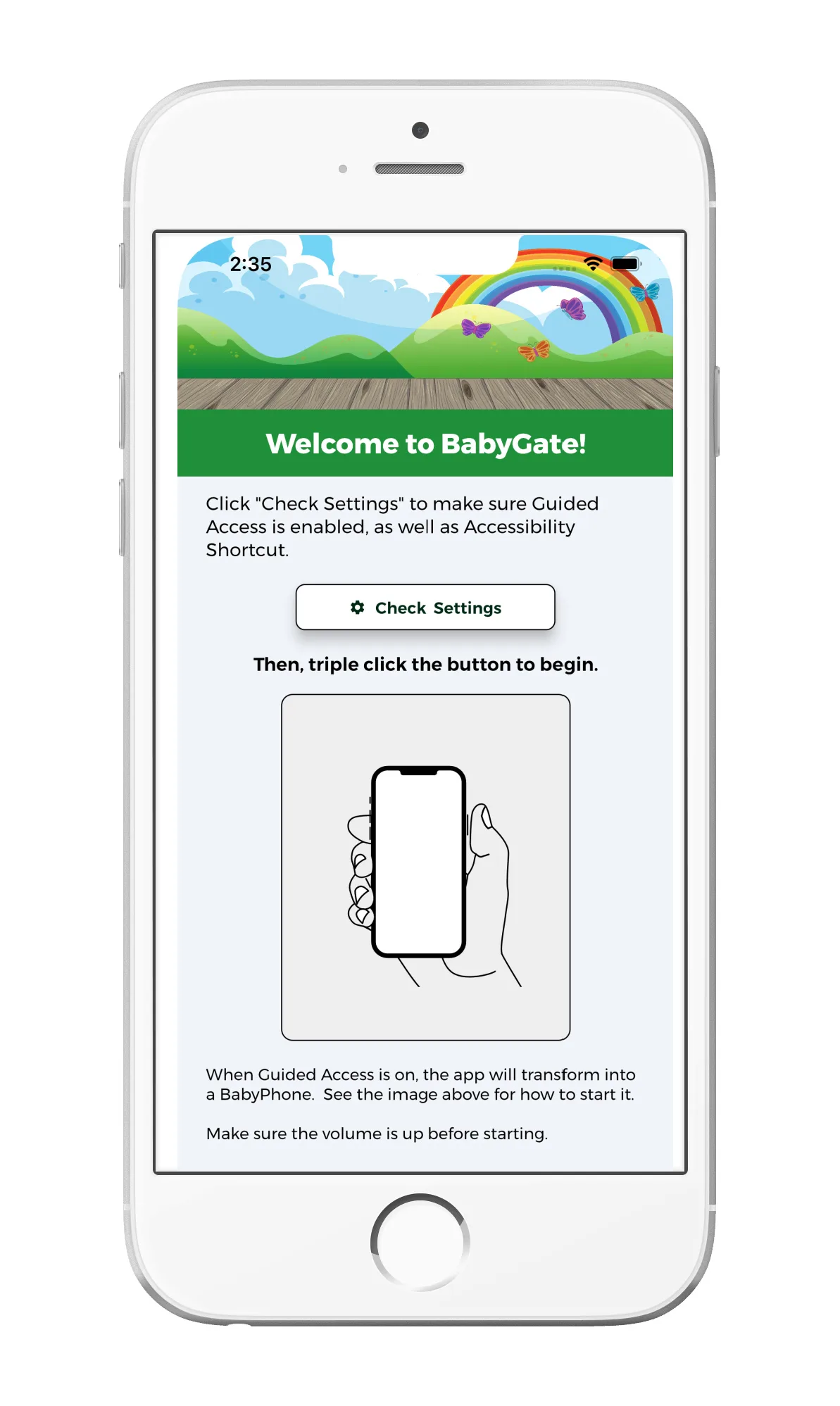 The BabyGate app makes your phone baby safe